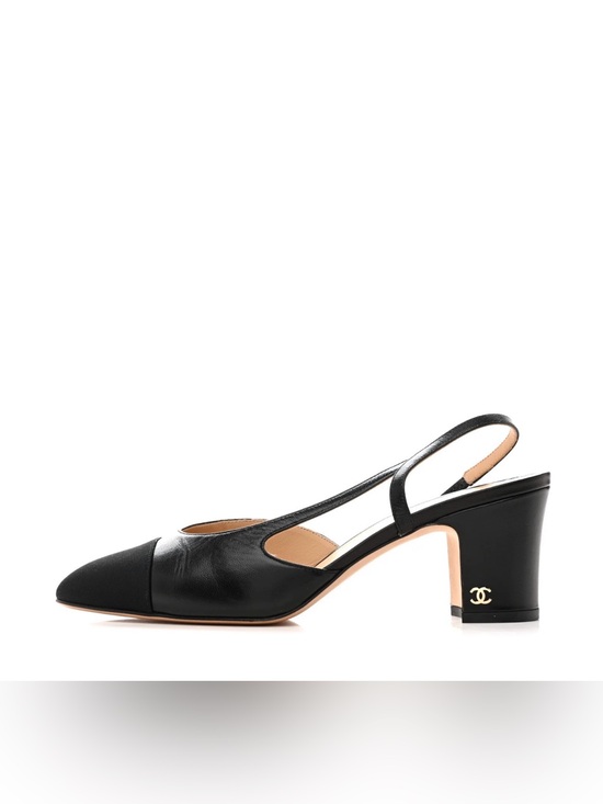CHANEL Shoes - CHANEL Classic Black Slingback Pumps 39.5 + Box, Dust Bags & Shopping Bag